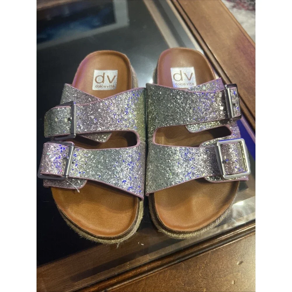 Dolce Vita Big‎ Kids Size 11 Glitter Slide Sandals
